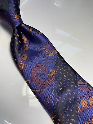 Nwt Imani Uomo Multi Color Paisley Style Print Silk Touch Neck Tie & Hanky • $24.99