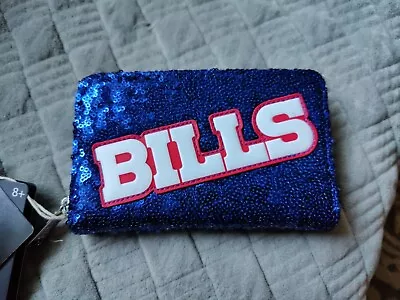 Loungefly X NFL Buffalo Bills Sequin Zip Around Wallet • $39.99