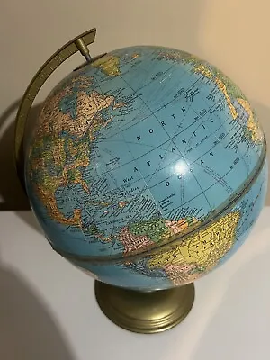 Vintage Cram's Imperial World Globe 12  Ussr On A Metal Stand • $34.92