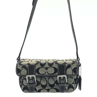 Coach Shoulder Bag Signature 6844 Women's Black • £73.14