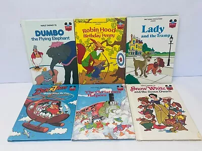 Vintage Disney Wonderful World Of Reading Children's Books Set Of 6 (a) BIN 99 • $17.95