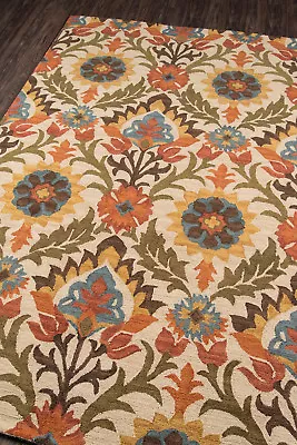 Arts & Crafts William Morris Style Hand Hooked Wool Area Rug **FREE SHIPPING** • $199