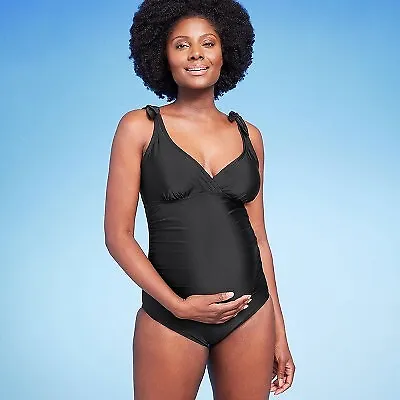 Tie Strap One Piece Maternity Swimsuit - Isabel Maternity By Ingrid & Isabel • $7.99