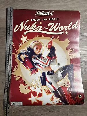 Fallout 4 Nuka Cola Girl & Nuka Cola World Map Double-Sided Promo Poster 20x13.5 • £4.87