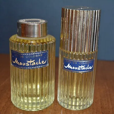 VTG Men's MOUSTACHE Eau De Cologne NOS France FULL Marcel Rochas BLUE LABEL • $250