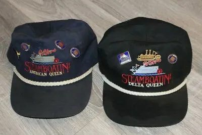 Steamboatin' American Queen & Delta Queen Caps Hat Classic With 7 Pins • $29.25