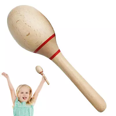 1pcs NEW Wooden Large Maracas Rumba Shakers Rattles Musical Toy For Kid Children • $9.38