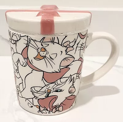 Disney Aristocats Marie Mug With Lid & Pink Bow 20oz Disney Cats NEW W/ Tags! • $22