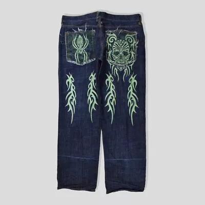 RMC Red Monkey Company Japanese Embroidered Vintage Baggy Denim Jeans • £110