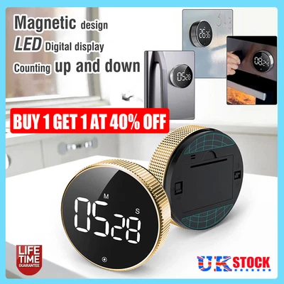 £5.99 • Buy LED Digital Timer Manual Countdown Alarm-Clock Magnetic Stopwatch Shower Timer