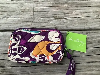 Vera Bradley Plum Crazy Tech Case New With Tag Zippered Purple Credit Cards • $11.99