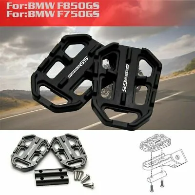 CNC Motorcycle Billet Wide Foot Pegs Pedals Rest Footpegs For BMW F750GS F850GS • $35.66