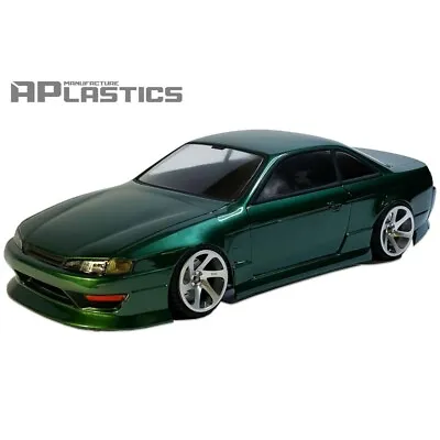 APlastics Nissan S14 Silvia Kouki RC Car Body Shell Clear Unpainted 197mm - UK • £47.99