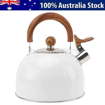 2.5L Whistling Kettle Tea Stove Gas Camping Top Stainless Steel Teapot Kitchen • $28.10