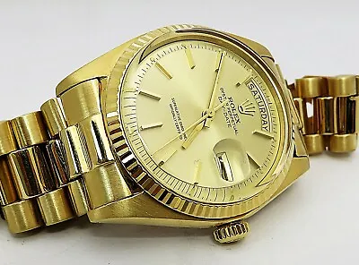 ROLEX President 36 18K Gold Swiss Automatic Watch Ref. 1803 • $13964.01