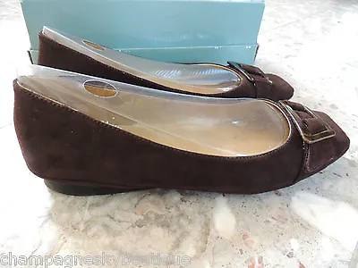 Womens 9.5 M Brown Suede Leather * ME TOO * Nakia Pumps Shoes • $21.99