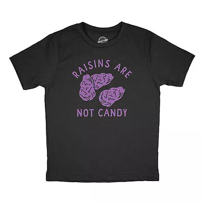 Youth Raisins Are Not Candy T Shirt Funny Healthy Snack Joke Tee For Kids • $9.50