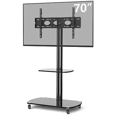 Mobile TV Stand With Rolling Wheels And Swivel Mount For 32-65 Inch TVs • $93.99