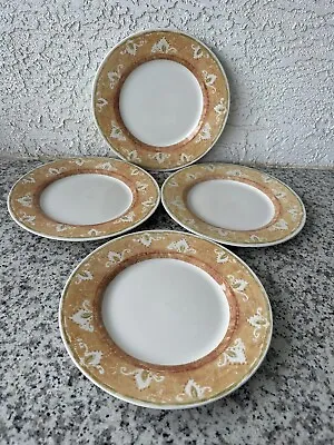 Set Of 4 Pier 1 Earthenware Moroccan 10 3/4  Rimmed Floral Dinner Plates England • $26.10