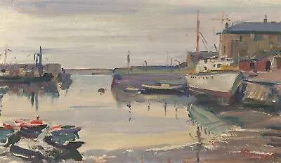H. Bowyer - 20th Century Oil Calm In The Harbour • £209