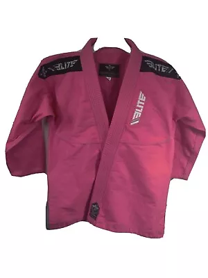 Elite Sports Pink Brazilian Jujitsu Karate Jacket Top Embrace The Pain Size C3 • $9.99