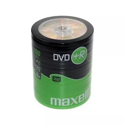 Maxell 16x DVD+R 4.7GB - 100 Discs (275737) Cello Wrap • £25.67