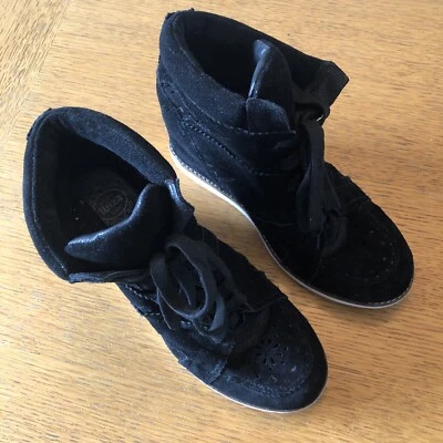 £25 • Buy Jeffrey Campbell Ladies Lace Up Ankle Boot In Black Suede Size Uk6 Eu39