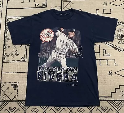 Vintage Mariano Rivera Shirt Medium New York Yankees Rap Tee Jeter Clemens MLB • $199.99