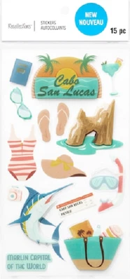 $2.99 • Buy Recollections CABO SAN LUCAS Stickers Marlin Island Beach Vacation Cruise Mexico