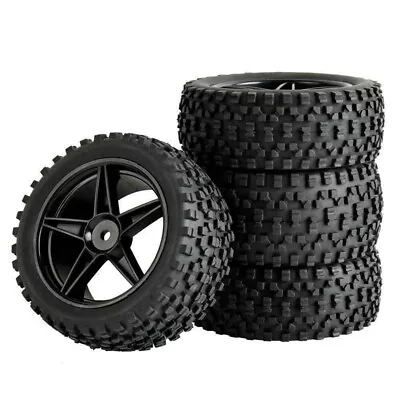 1/10 Buggy Wheels Tires Rim 12mm Hex For HSP For HPI For Traxxas RC Off Road Car • £19.67