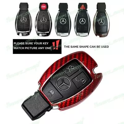 Real Red Carbon Fiber Remote Key Shell Cover For Mercedes-Benz W203/W210/W211 • $41.73