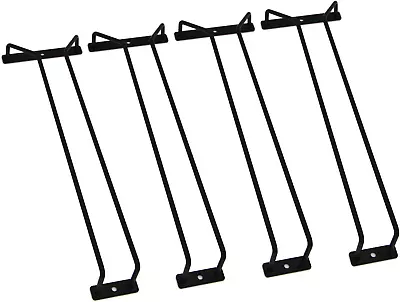 $33.99 • Buy Reddreamer 14-Inch Black Wine Glass Rack, Under Cabinet Wine Glass Holder Stainl