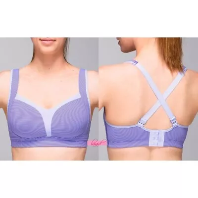 Lululemon Ta Ta Tamer Ii Bra-wee Stripe Bruised Berry Size-32 C • $17.95