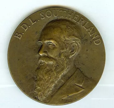 B.d.l. Sutherland Lrg 64mm Medallic Art Co 1929 Bronze Medal 111.3gr • $3.25