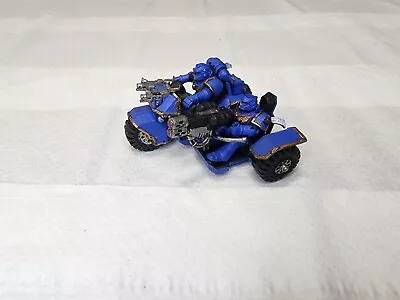 Games Workshop Warhammer 40k Space Marine Ultramarine Attack Bike Tabltop Paintd • $12.99