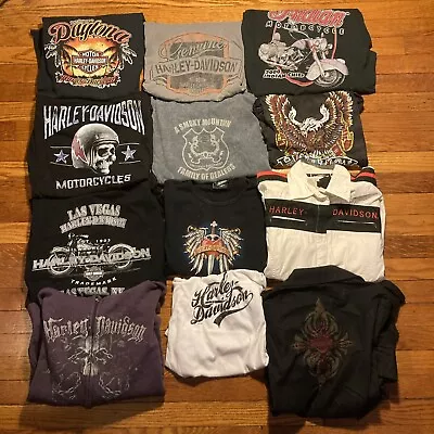 Lot 12 Harley Davidson T Shirt Men Women SIZE S Wholesale Resell Motorcycle Vtg • $17.50