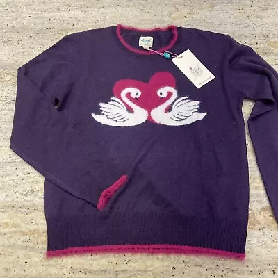 Brand New Girls Purple Swan Yumi Jumper Age 11-12 • £14.99