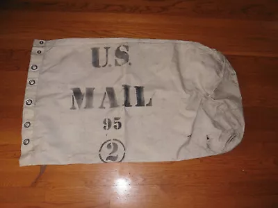 Vintage U.S. Postal Canvas Mail Bag Domestic #2 Laundry Basket Trash Can Padlock • $89.99