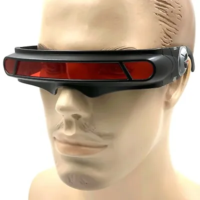 $12.95 • Buy Red Space Robot Alien Party Futuristic Shield Sun Glasses X-Men Cyclops Costume
