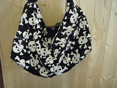 £9.99 • Buy Fashion Skull & Cross Bone Design Emo Punk Ladies Handbag Faux Leather Free P&p