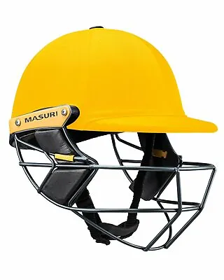 Masuri T Line Stainless Steel Cricket Batting Helmet - Yellow - Senior • $149.30