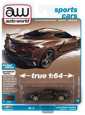 Auto World Zeus Bronze 2020 Chevy Corvette 2022 R2 Ver A 1:64 Scale Diecast Car • $7.99