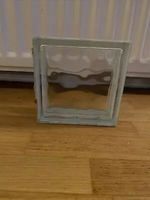 £3 • Buy Vintage Art Deco Square Glass Block 19cm X 19cm Reclaimed Architecture Window