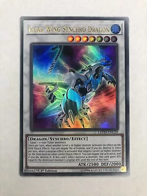 Clear Wing Synchro Dragon - LEDD-ENC29 - Ultra Rare - 1st Edition (Pack Fresh) • £2.85