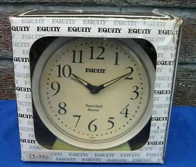 Vintage Alarm Clock Wind-Up SuperBell RepeatermetalEquity 70'sLuminous Hands • £19.99