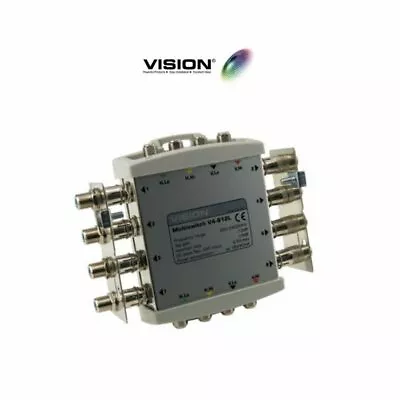 Vision V4-812L Cascadable Line Powered Multiswitch 12dB Gain 4×8 Way • £49.95