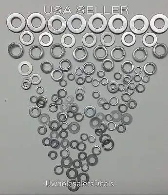 120+ Steel Washers Flat & Lock  Assorted Size 1/4  To 3/4  (Outer Dimension) NEW • $5.99