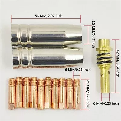 13pc Mig Gun Tips Nozzle Adapter Fit Titanium MIG170 MIG 170 57864 Welder • $16.19