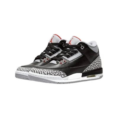 $850 • Buy Air Jordan 3 Retro 2018 GS Black Fire Red Cement Grey White
