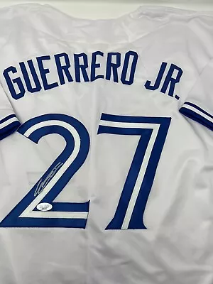 Vladimir Guerrero Jr Toronto Blue Jays Autographed Hand Signed White Jersey JSA • $149.98